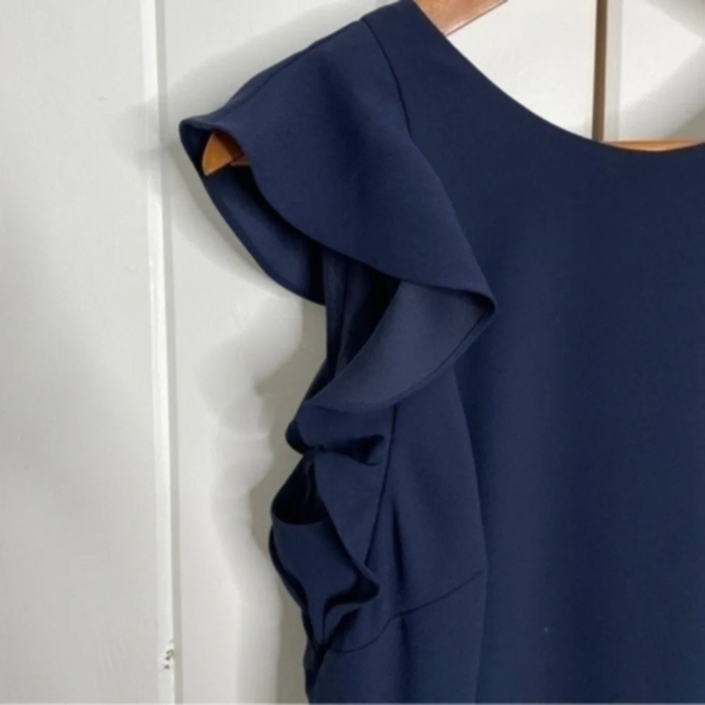 J. Crew Sleeveless Ruffle Jumpsuit in 365 Crepe